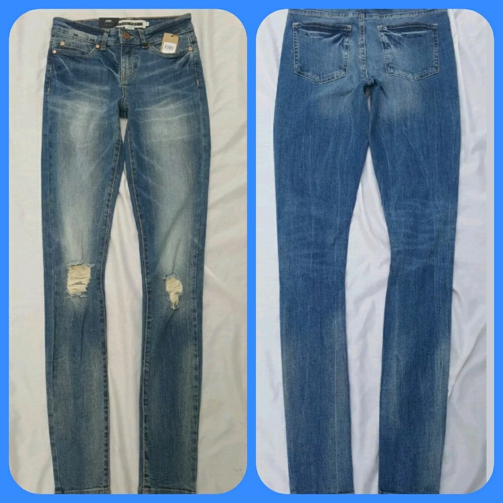 ASOS Noisy May LUCY SUPER SLIM skinny jeans w/destruction distressing NWT